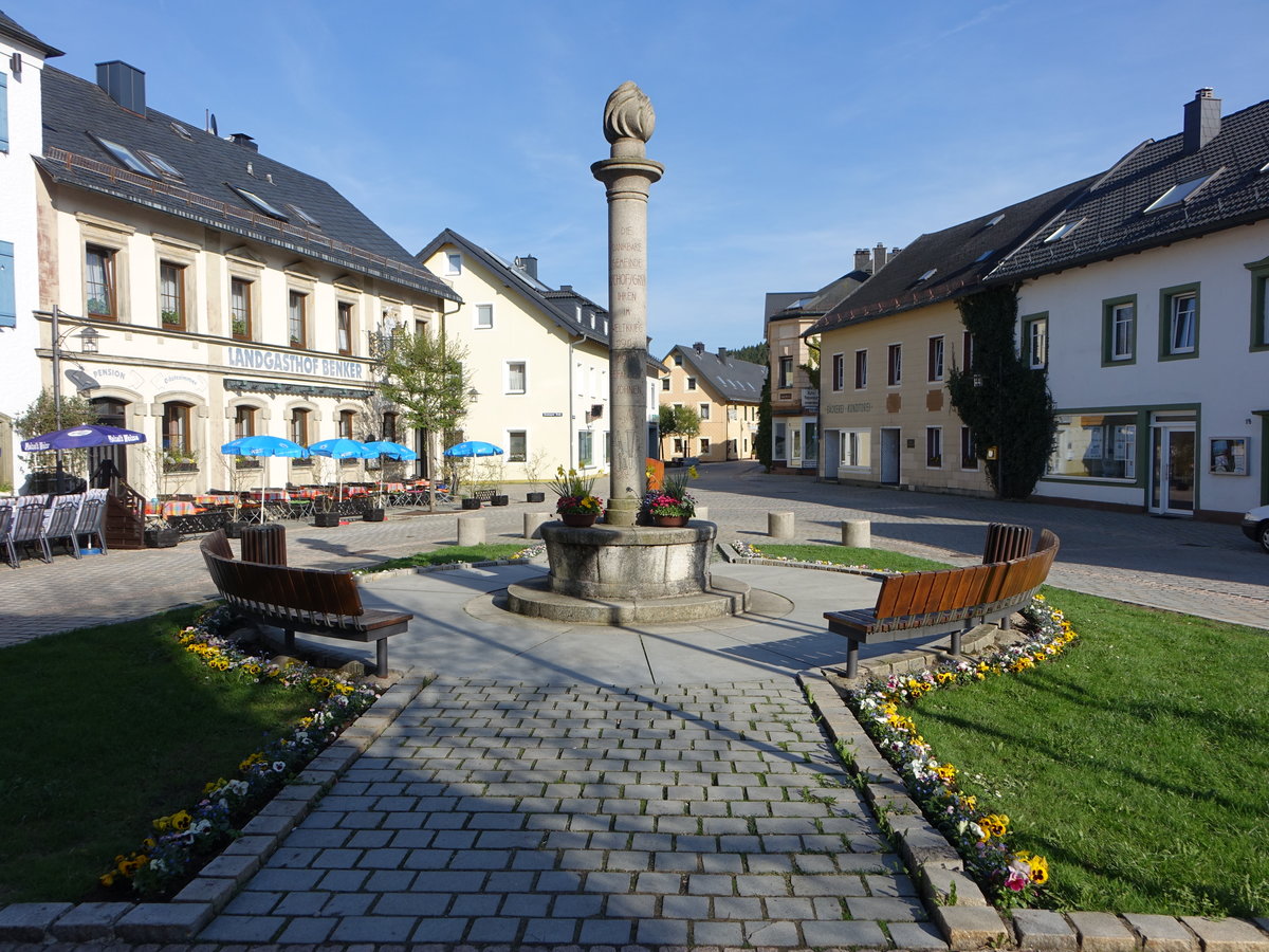 Bischofsgrn, Kriegerdenkmal fr die Gefallenen des Ersten Weltkriegs in der Hauptstrae (20.04.2018)