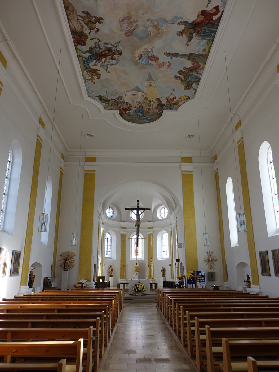 Bischofsmais, Innenraum der kath. Pfarrkirche St. Jakobus (04.11.2017)
