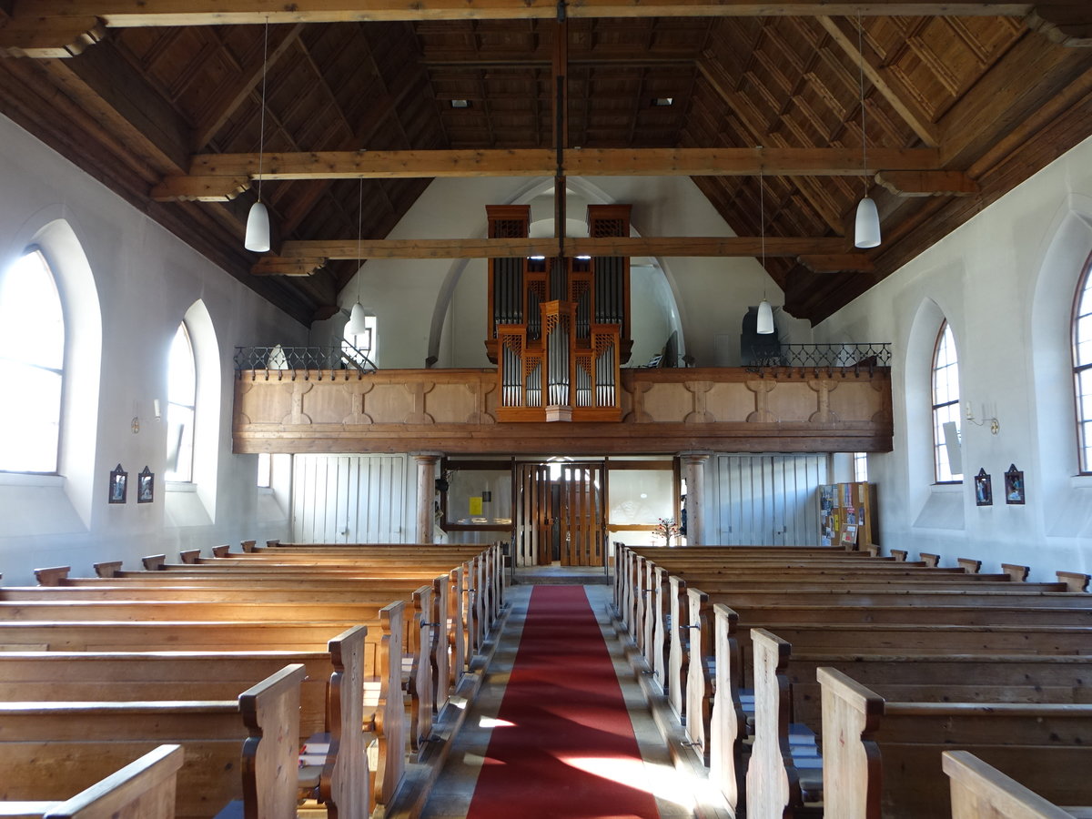 Bischofswiesen, Orgelempore in der kath. Pfarrkirche Herz Jesu (10.11.2018)