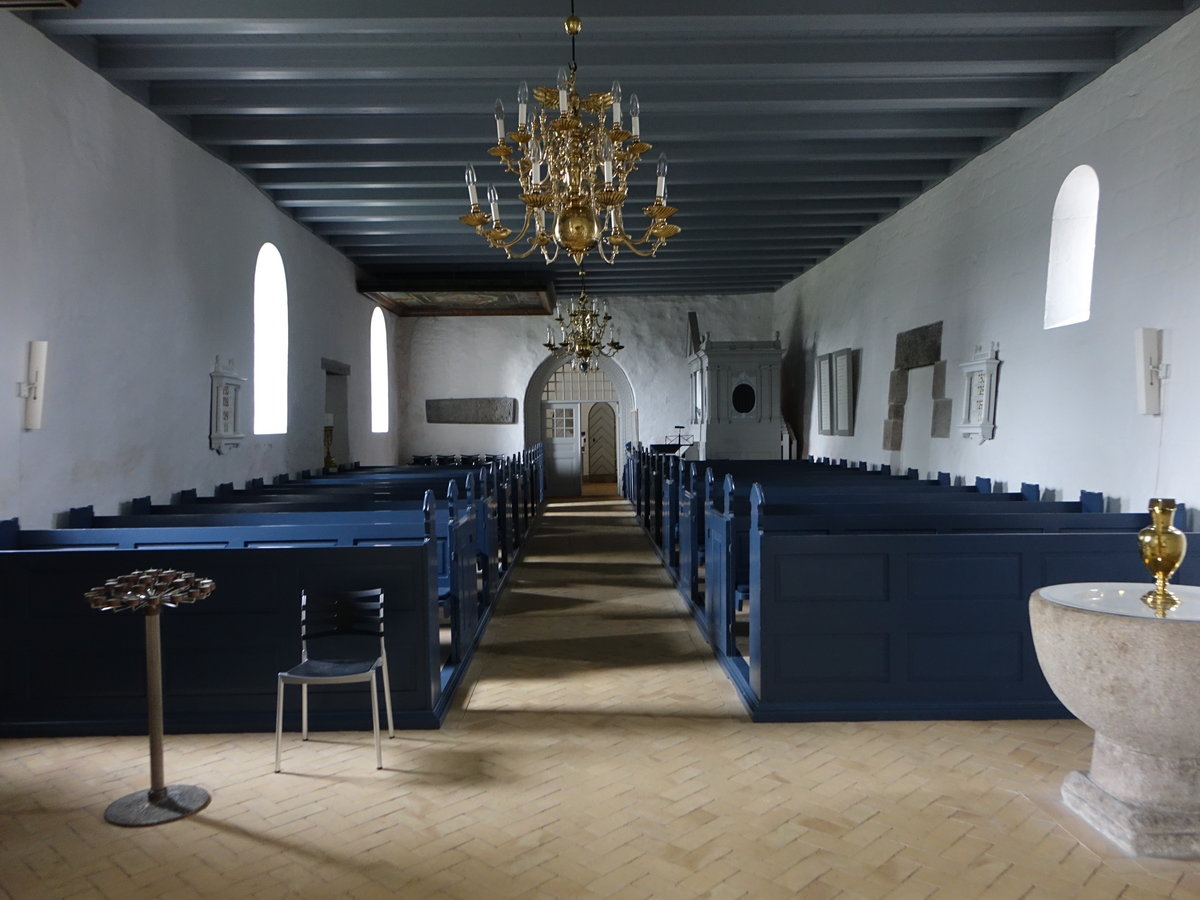 Bislev, Innenraum der Ev. Kirche, Kanzel von 1588 (22.09.2020)