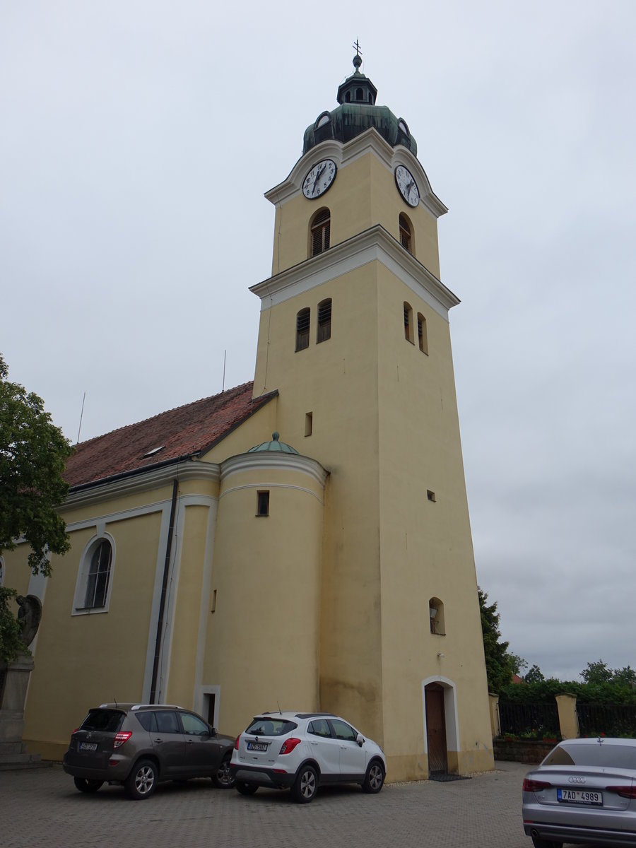 Blatnice pod Svatym Antoninkem / Gro Blatnitz, barocke Pfarrkirche St. Andreas, erbaut bis 1717 (04.08.2020)