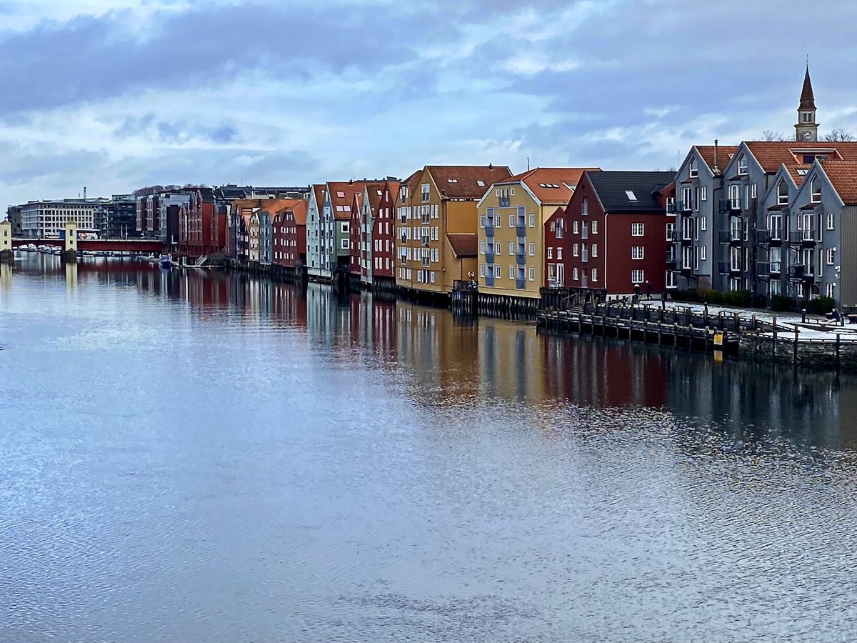 Blick von der alten Stadtbrcke am 26. Februar 2024 in Richtung Hafen.