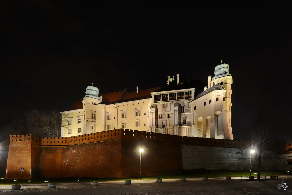 Blick auf die Burg Wawel in Krakau. (Mrz 2014)