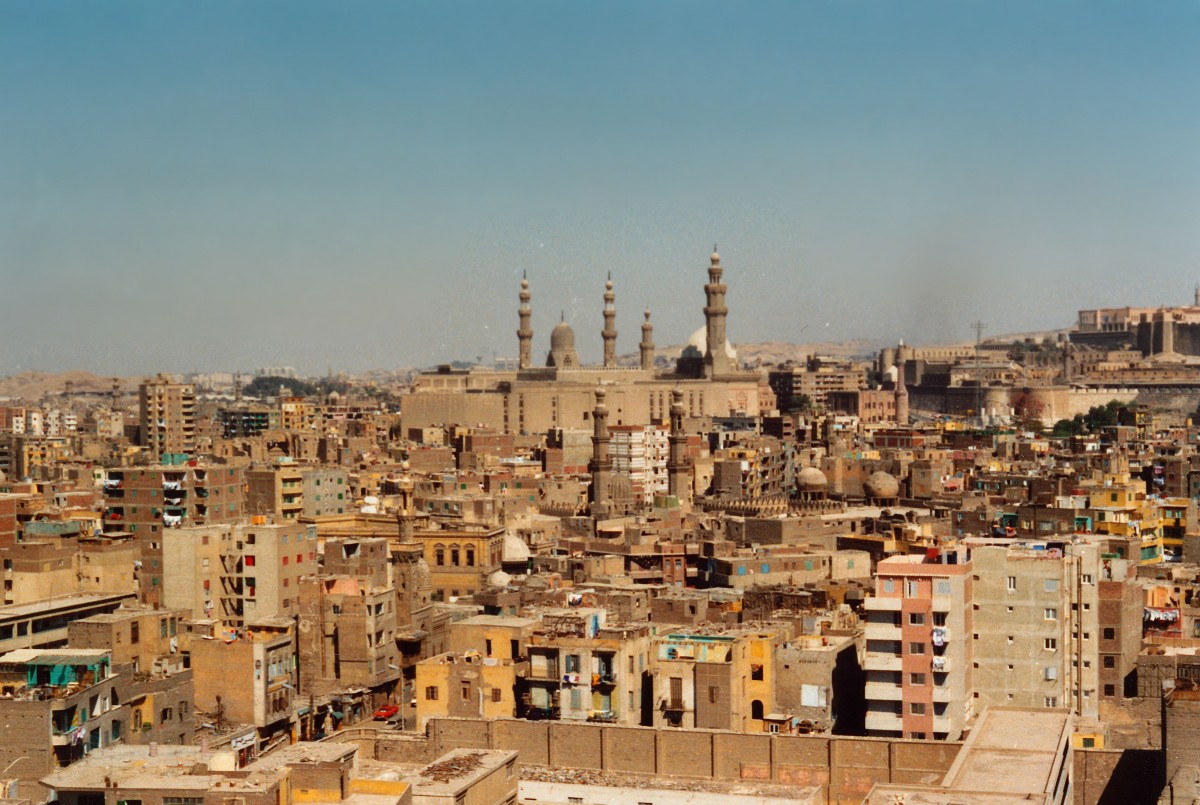 Blick auf Die Rifai-Moschee in Kairo (Analogfoto eingescannt). Aufnahme: März 1988.