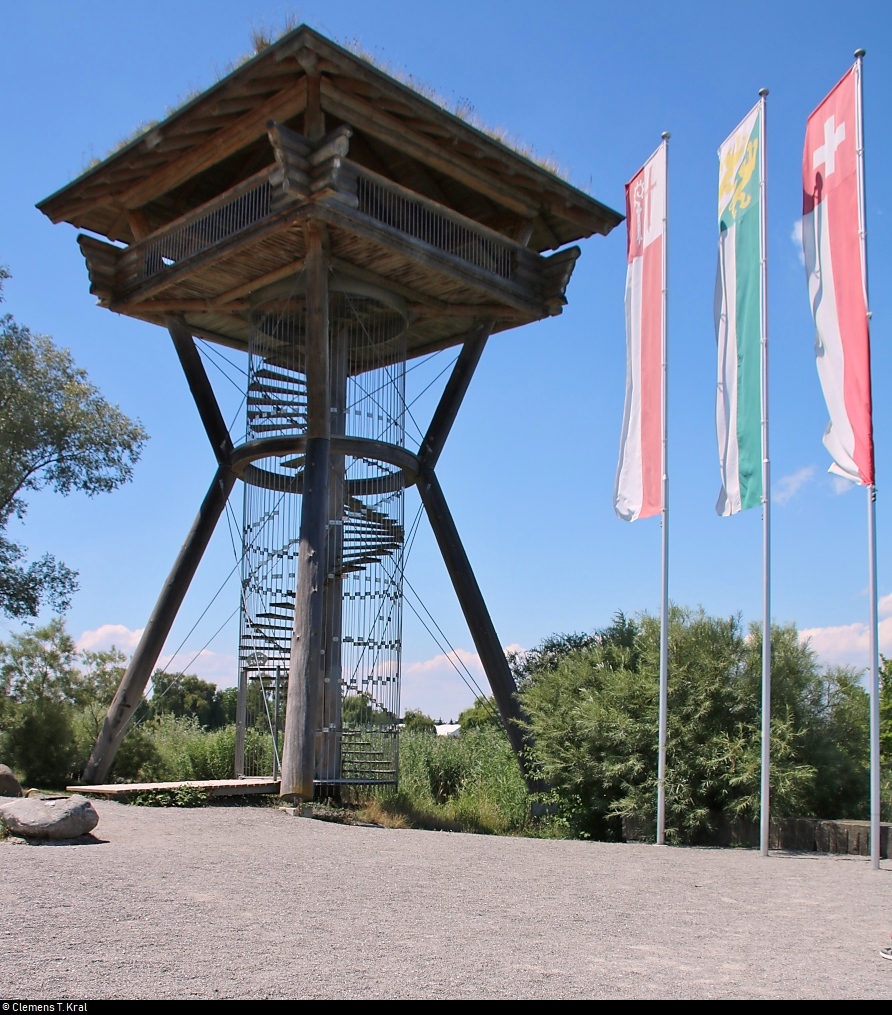 Blick auf einen Aussichtsturm im Seeburgpark in Kreuzlingen (CH), der einen wunderbaren Blick auf den Bodensee bietet.
[12.7.2018 | 14:34 Uhr]