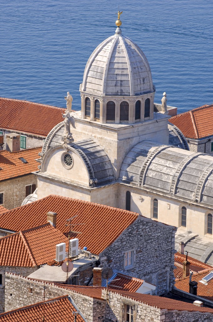 Blick auf die Kathedrale in ibenik. Aufnahme: Juli 2009.