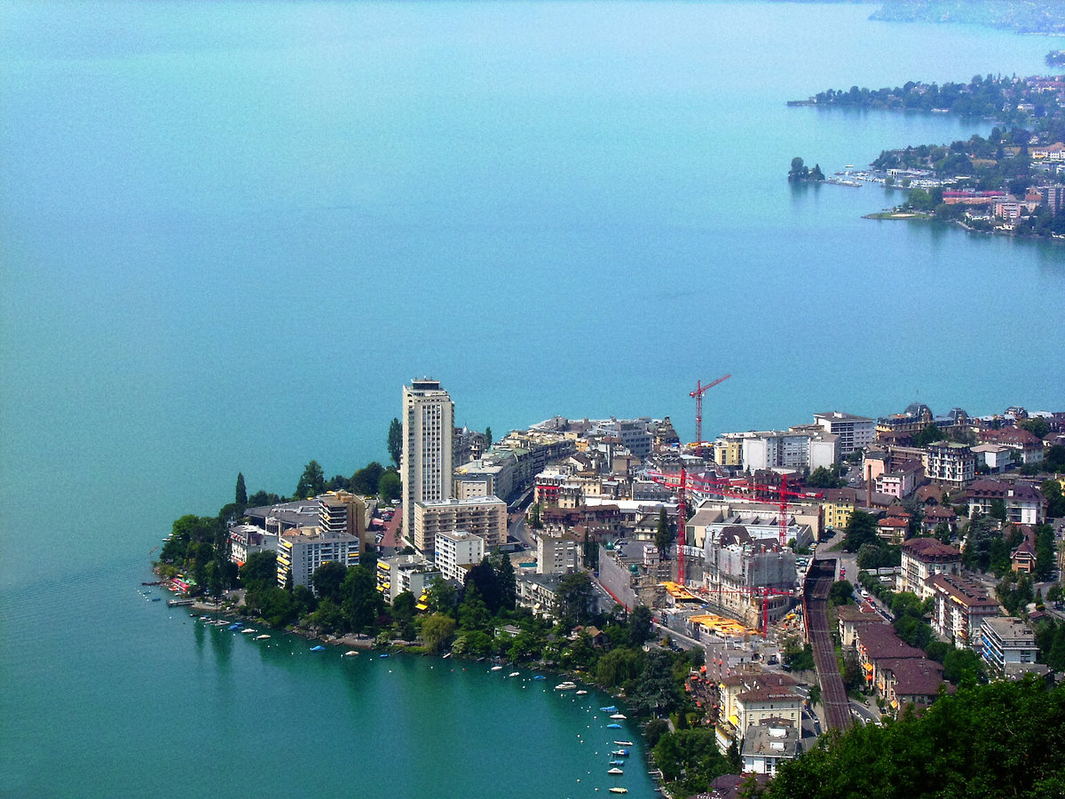 Blick auf Montreux von Valmont aus gesehen - 30.06.2008