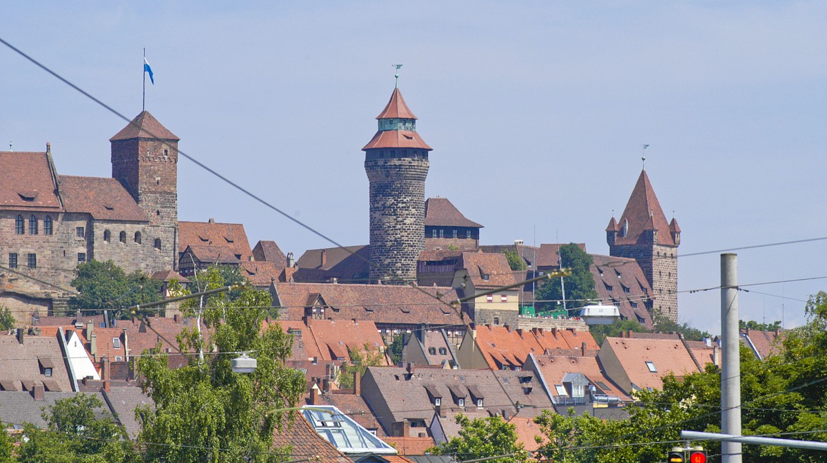 Blick auf Nrnberg. Aufnahme: Juli 2008.