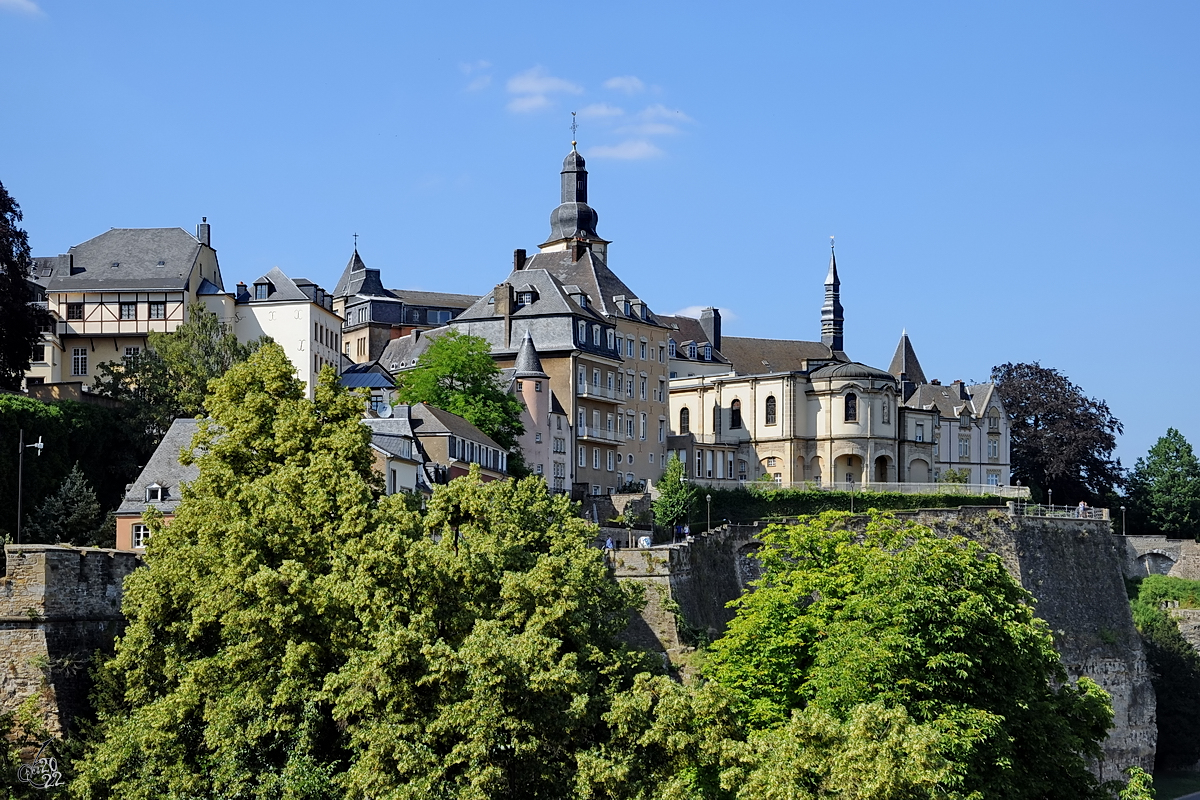 Blick auf die Oberstadt in Luxemburg. (Juli 2013)