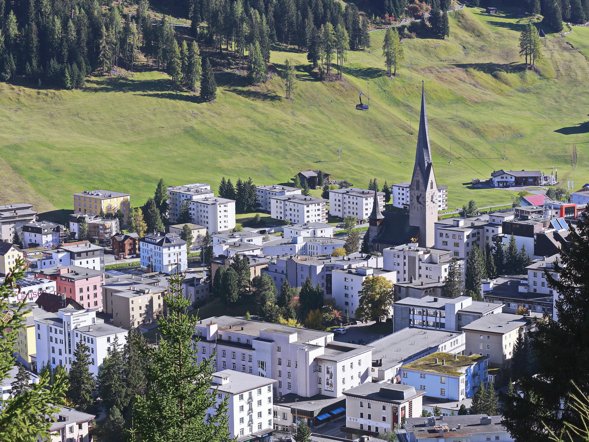 Blick auf das Stadtzentrum von Davos am 11. Oktober 2019.