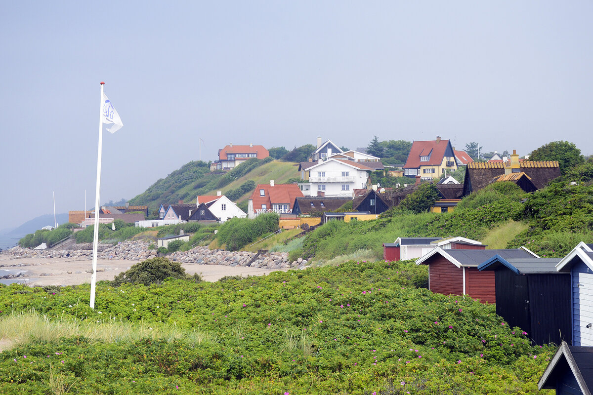 Blick auf Tisvildeleje, ein Badeort an der Nordkste Seelands. Aufnahme: 21. Juni 2023.