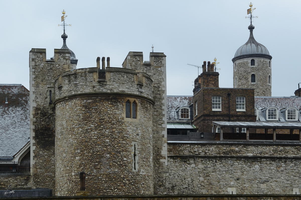 Blick auf den Tower von London. (Mrz 2013)