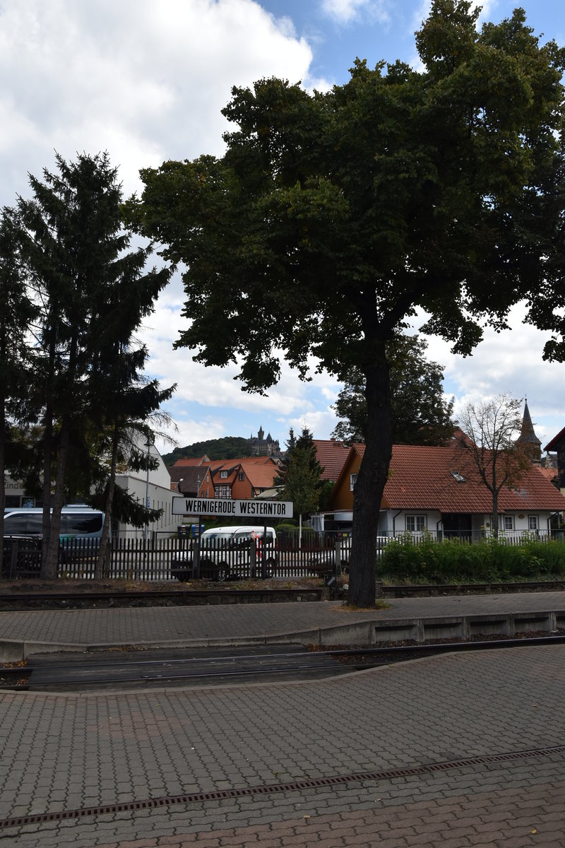 Blick vom Bahnhof Westerntor in Wernigerode am 16.9.2017