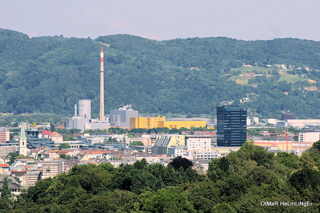 Blick vom Freinberg ber Linz (23.6.2014)