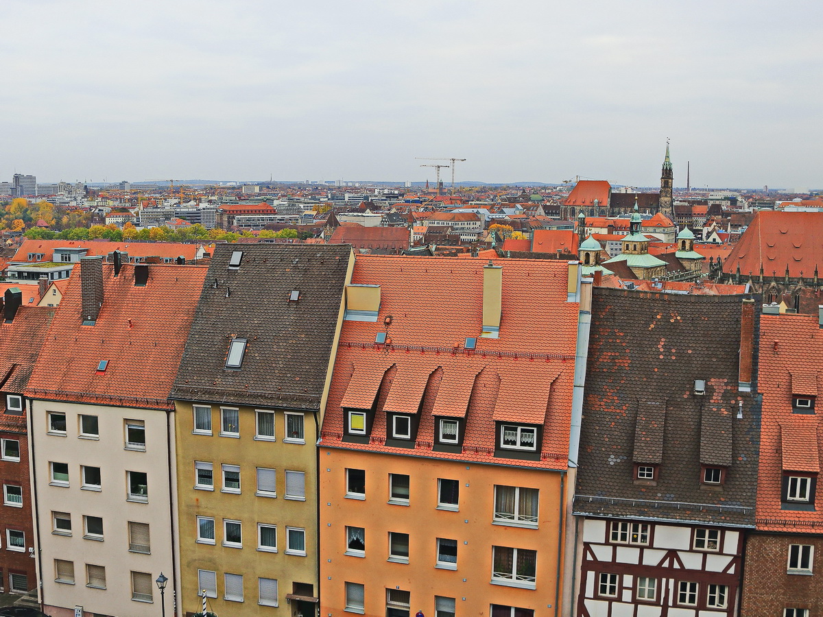 Blick von der Nrnberger Burg auf die Stadt Nrnberg am 03. November 2018

