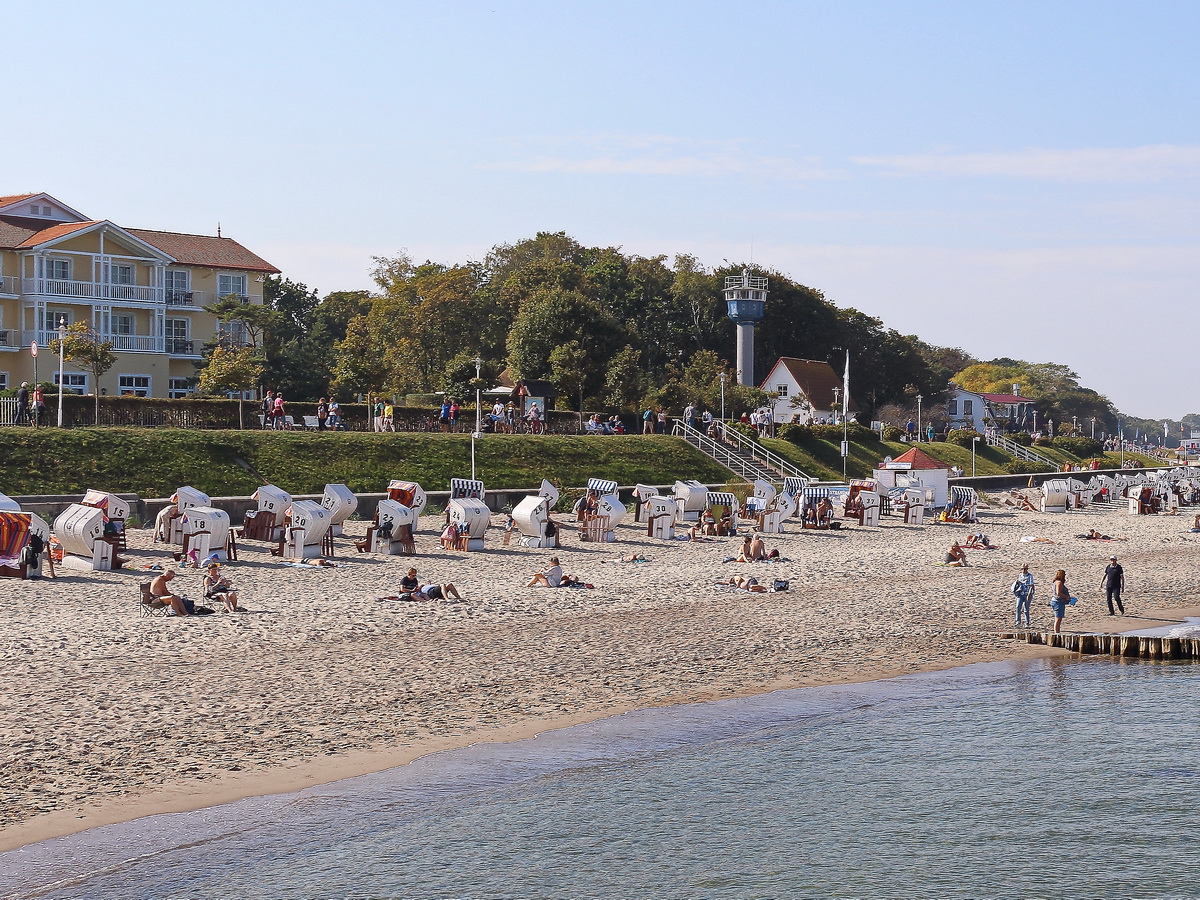 Blick von der Seebrcke auf Khlungsborn am 23 September 2020.