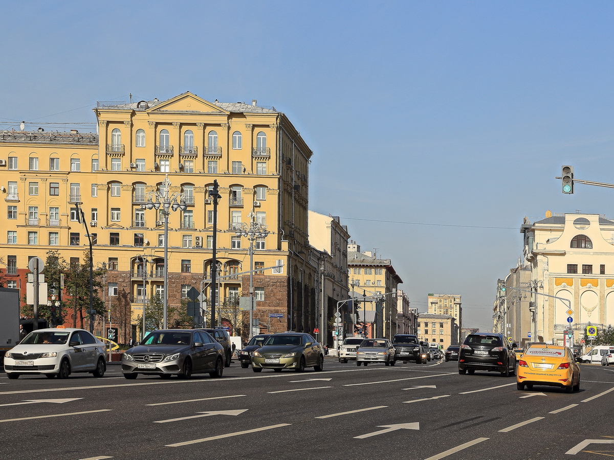 Blick in die Straen des Stadtcentrum von Moskau am 25. September 2017.