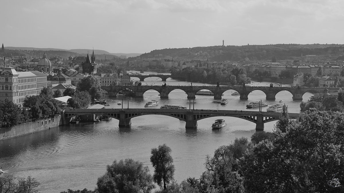 Blick ber die Moldau. (Prag, September 2012)