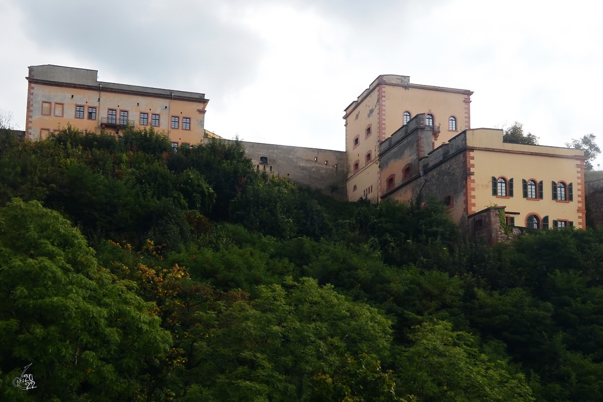 Blick  von unten  auf die Festung Ehrenbreitstein. (Koblenz, September 2013)