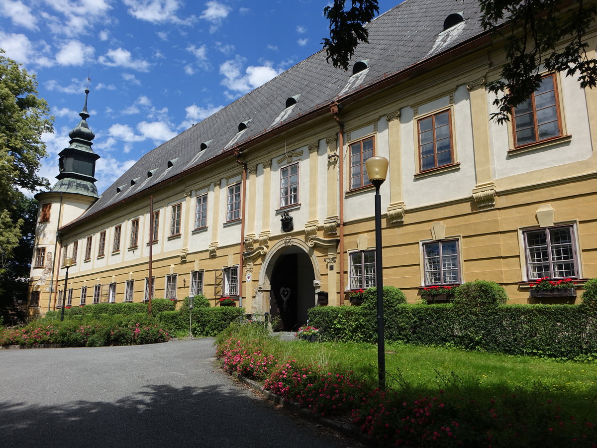 Bludov / Blauda, Renaissance Schloss, erbaut von 1624 bis 1708 (30.06.2020)