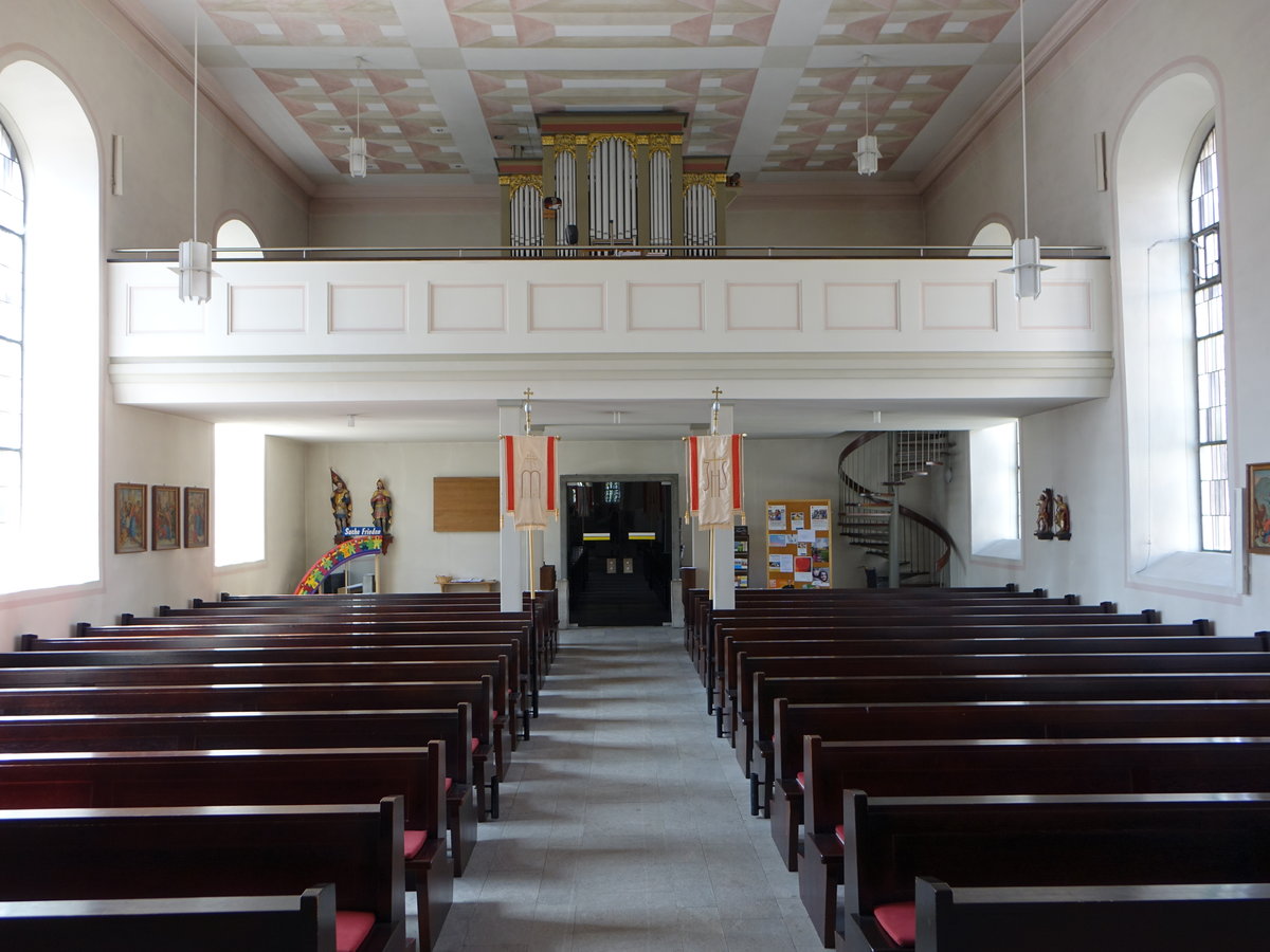 Bochingen, Orgelempore in der St. Mauritius Kirche (19.08.2018)