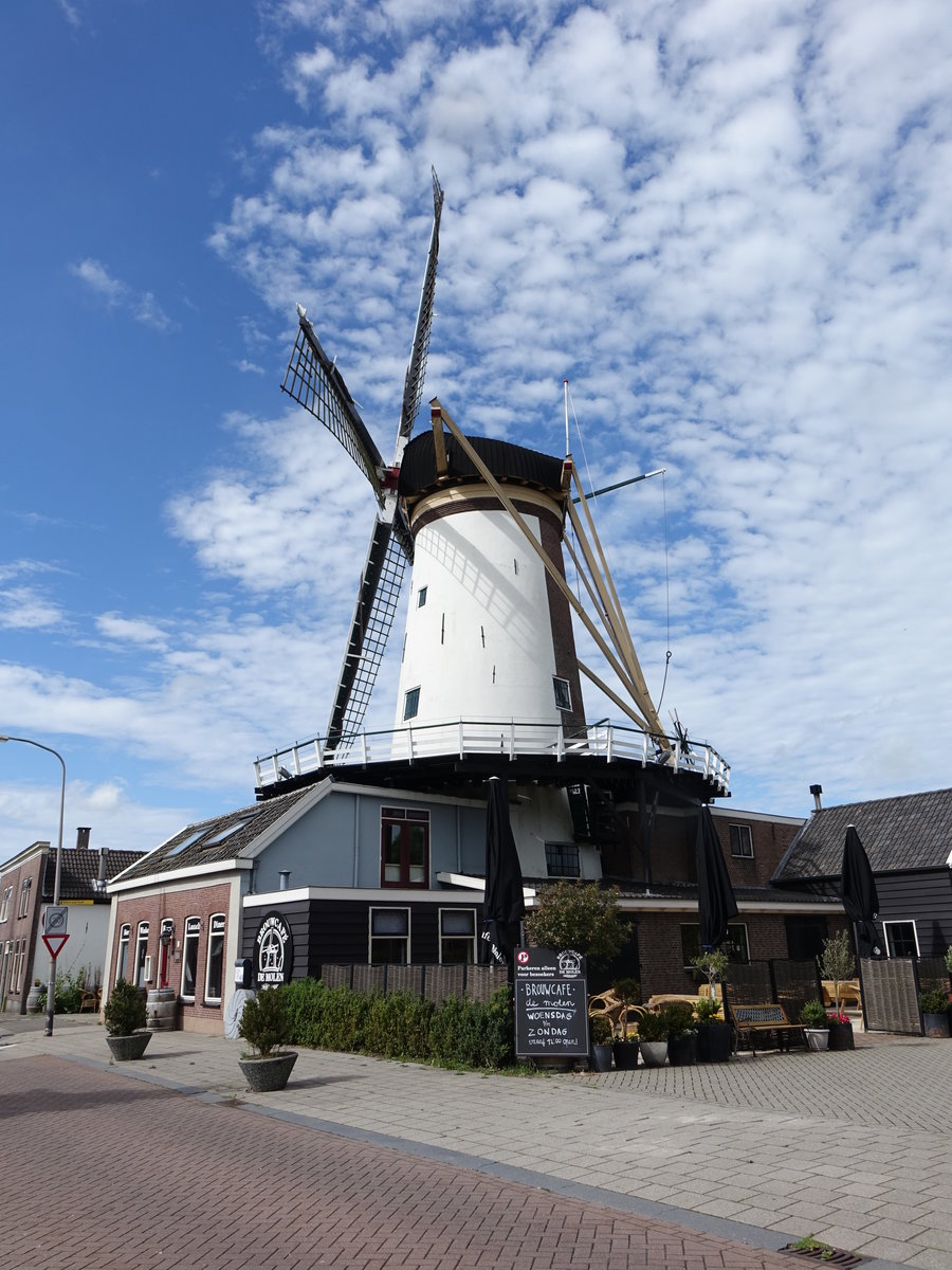 Bodegraven, Kornmhle de Arkduif, erbaut im 17. Jahrhundert (21.08.2016)