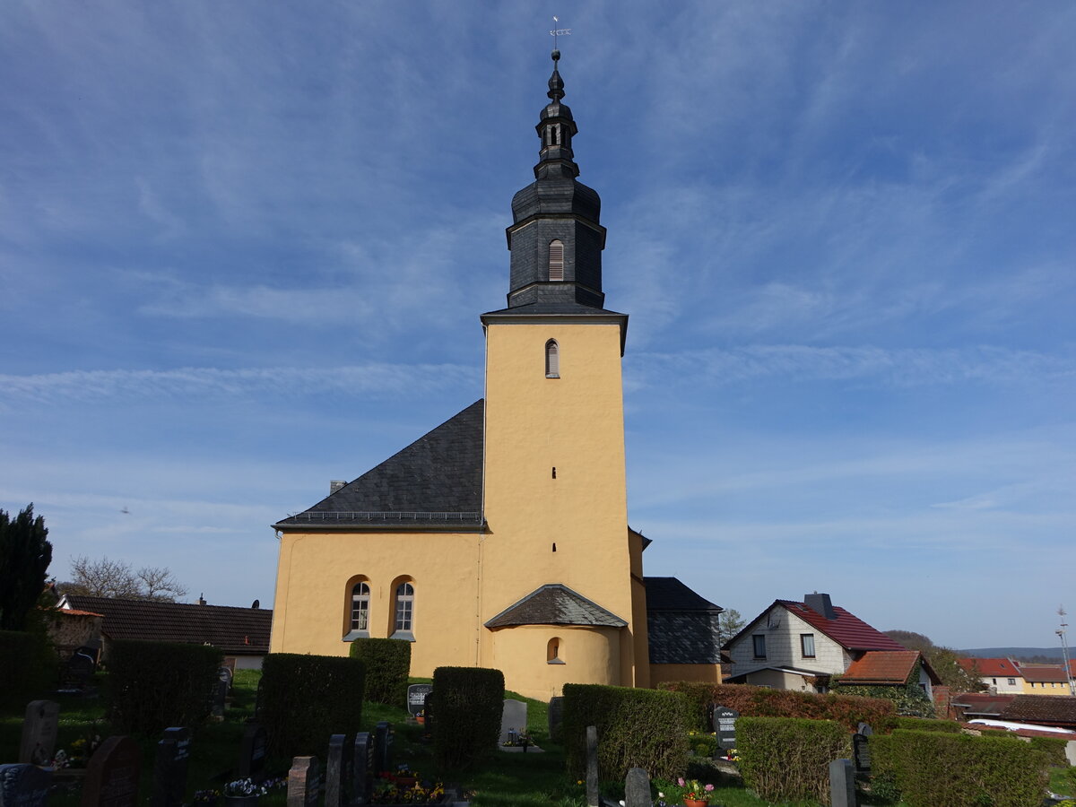 Bodelwitz, evangelische St. Laurentius Kirche, erbaut ab 1320 (22.04.2023)
