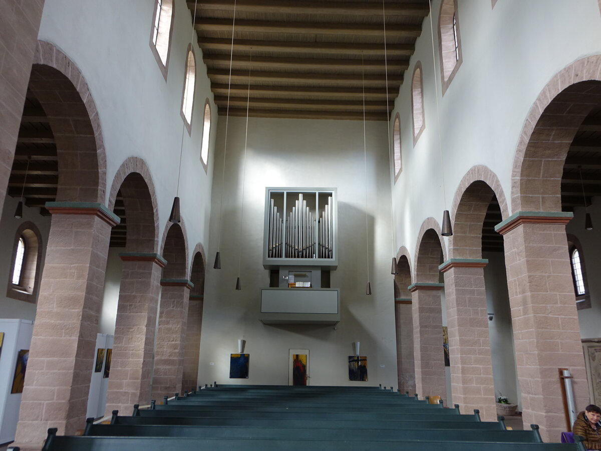 Bodenwerder, Orgelempore in der Klosterkirche St. Marien (06.10.2021)
