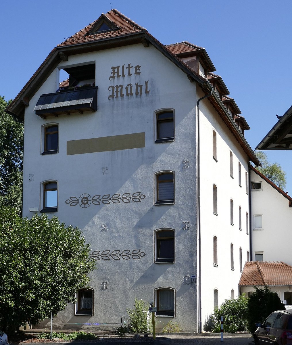 Bodersweier, die  Alte Mühl , ehemalige Getreidemühle bis 1995 in Betrieb, Aug.2020