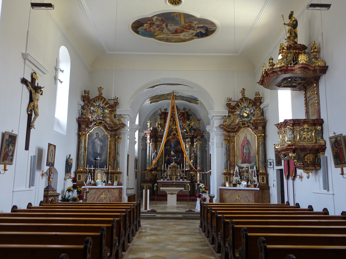 Bhmischbruck, Rokoko Altre in der Maria Himmelfahrt Kirche (04.06.2017)