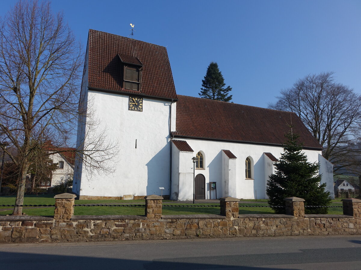 B�rninghausen, evangelische St. Ulricus Kirche, erbaut ab 1463 (22.03.2026)