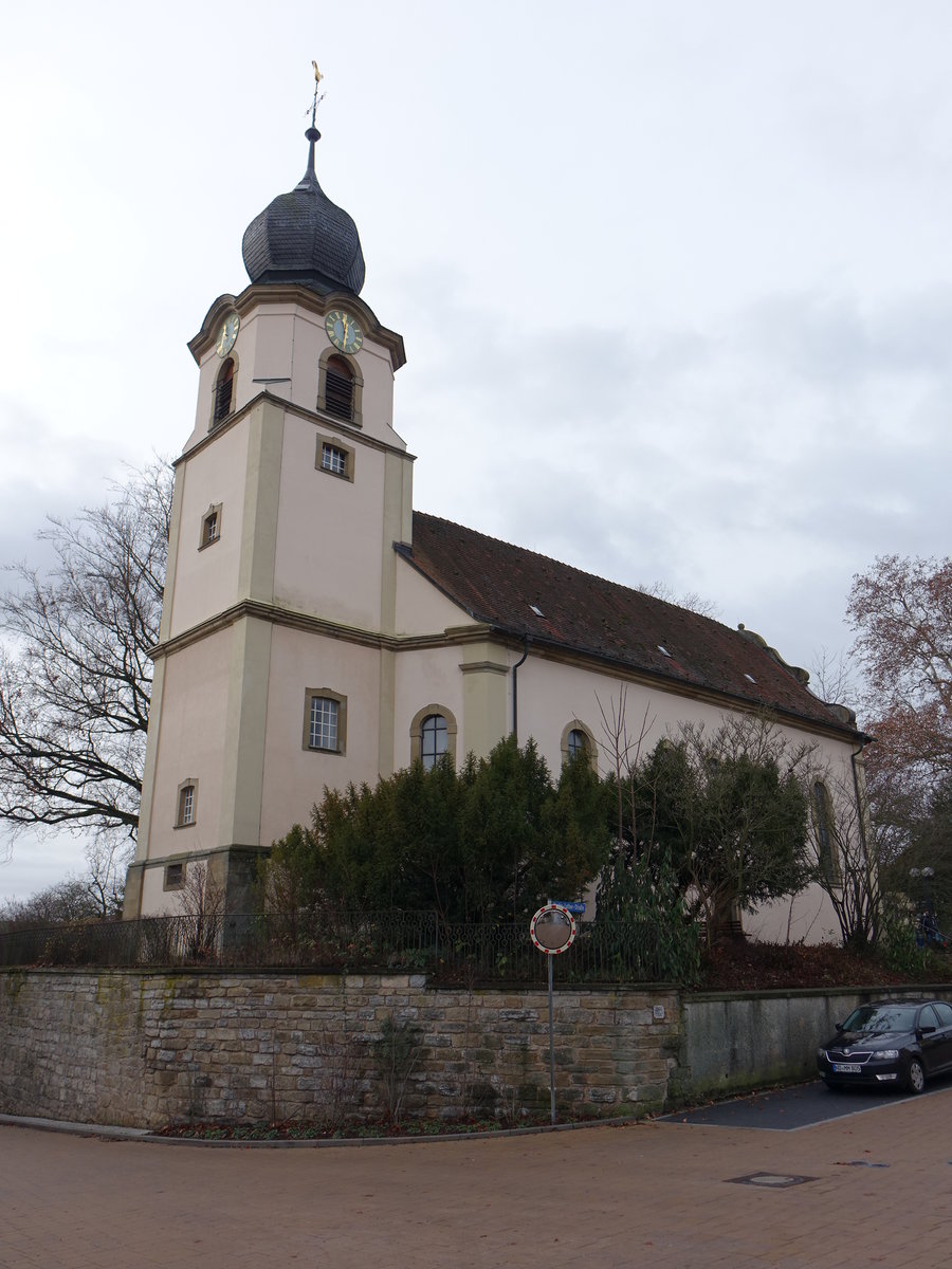 Bonfeld, evangelische Kirche, barocker Bau von 1774 (23.12.2018)