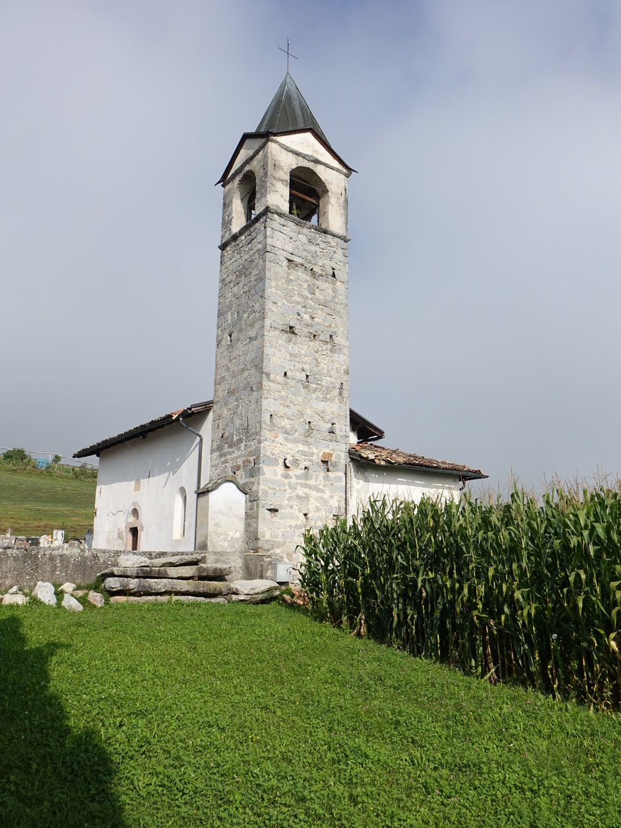 Bono, Pfarrkirche San Felice mit Fresken von Cristoforo Baschenis, erbaut 1496 (16.09.2019)