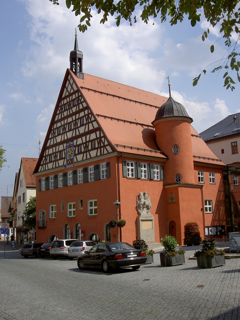 Bopfingen, Altes Rathaus, erbaut von 1585 bis 1586 durch Wolfgang Waldberger (26.07.2012)