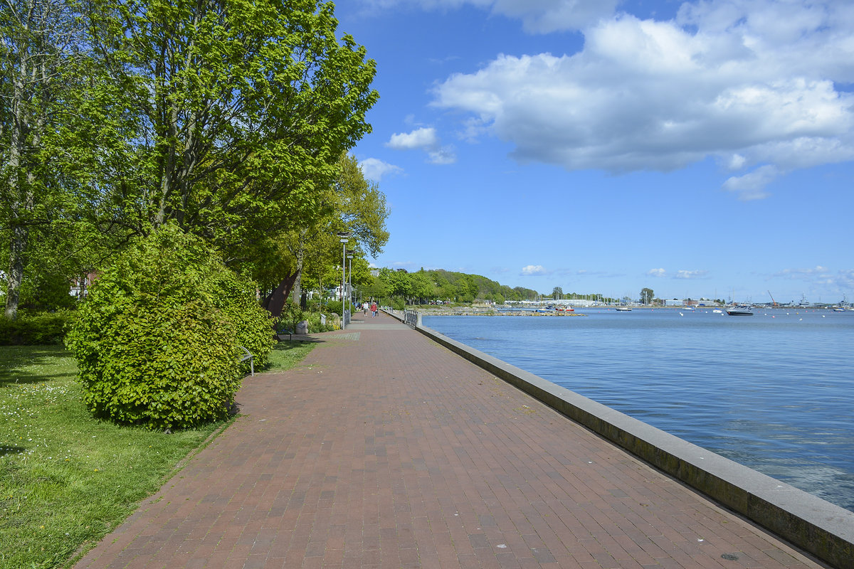 Borbyer Promenaden im nrdlichen Teil von Eckernfrde. Aufnahme: 11. Mai 2020.