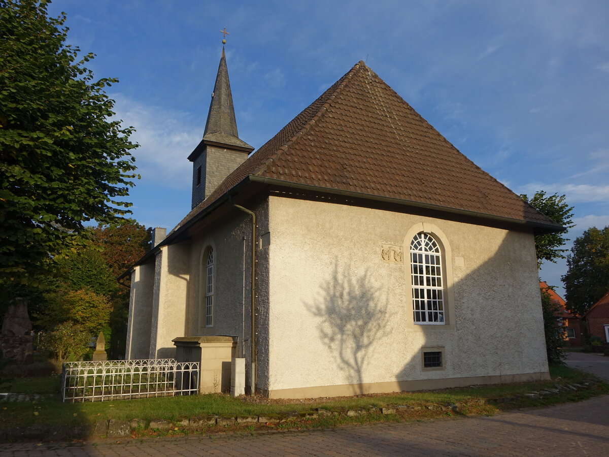 Bordenau, evangelische St. Thomas Kirche, erbaut 1717 (20.09.2025)