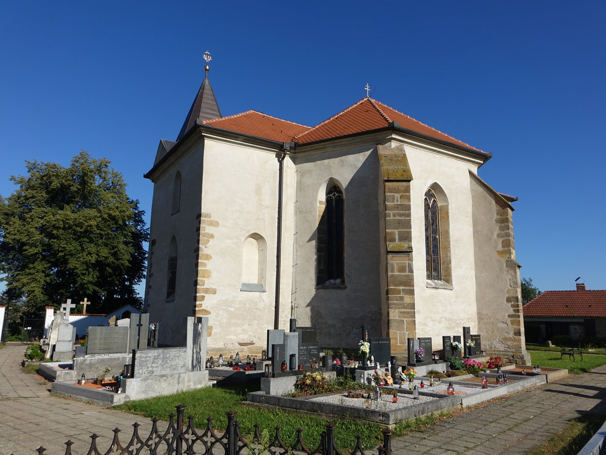 Boritov / Porstendorf, Pfarrkirche St. Georg, erbaut im 13. Jahrhundert (01.08.2020)