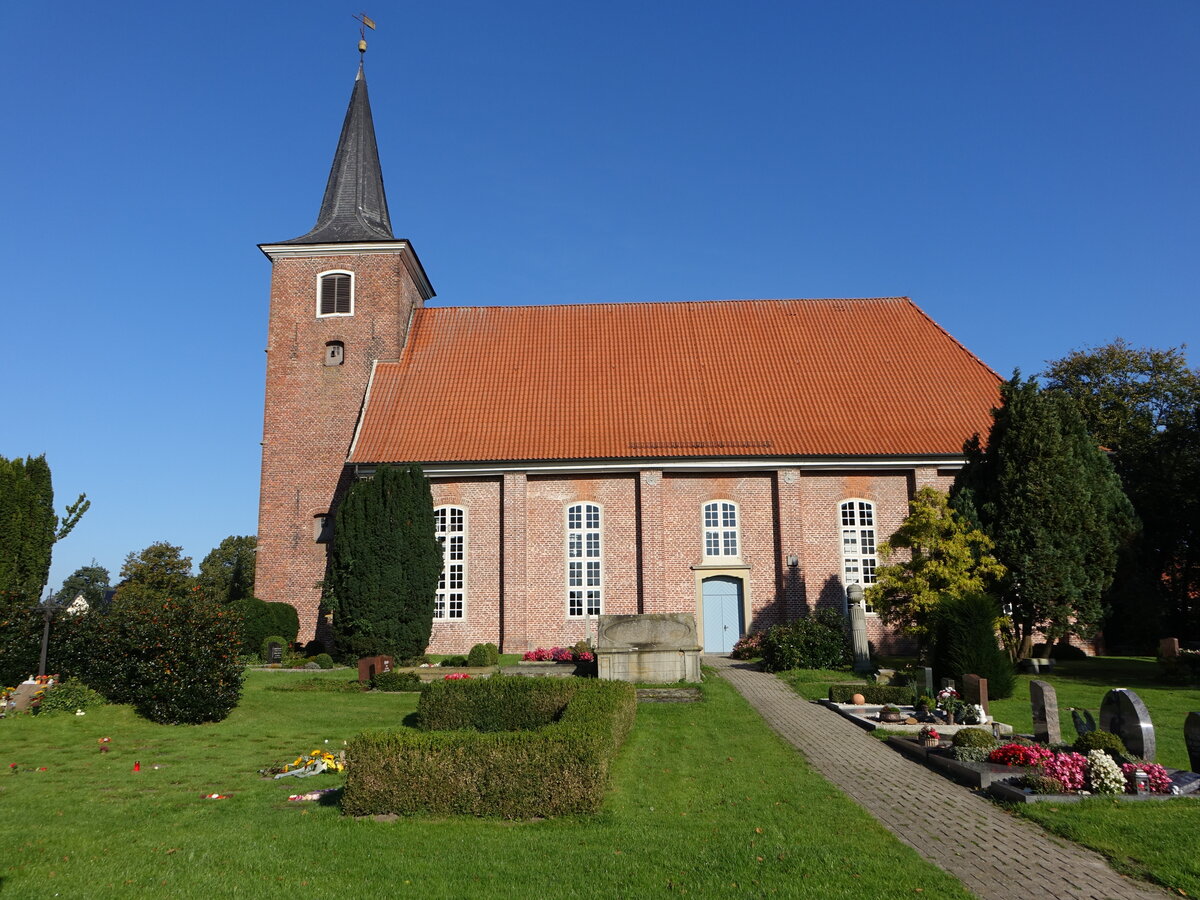 Brake, evangelische Friedrichs Kirche, erbaut von 1760 bis 1764 (08.10.2021)