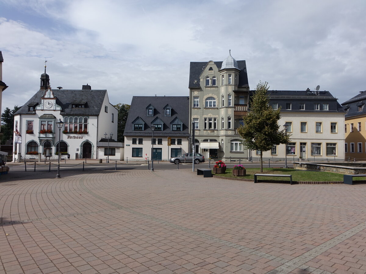 Brand-Erbisdorf, Huser am Marktplatz (18.09.2023)