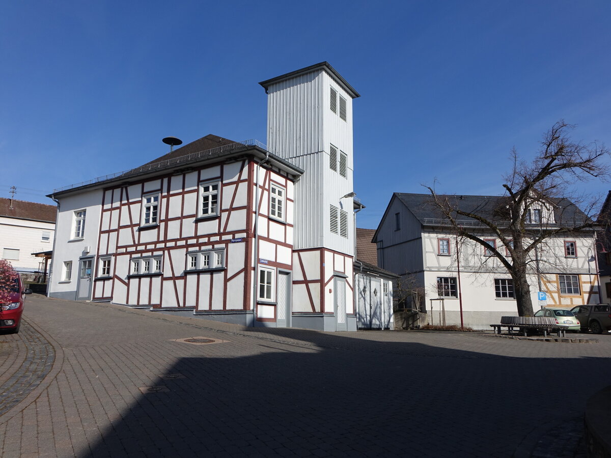 Brandoberndorf, historisches Feuerwehrhaus in der Pfarrgasse (12.03.2022)