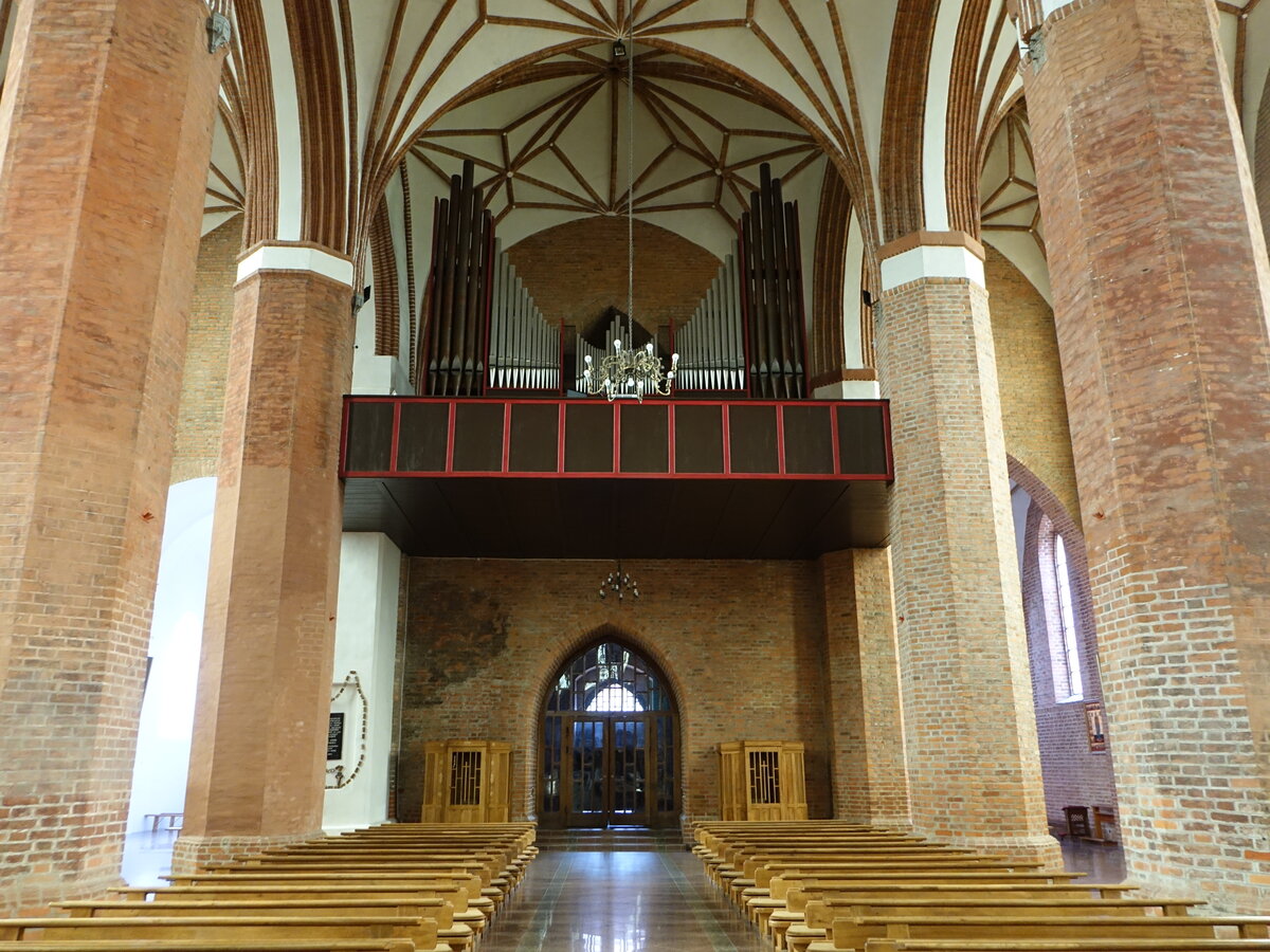 Braniewo / Braunsberg, Orgelempore in der St. Katharina Kirche (03.08.2021)