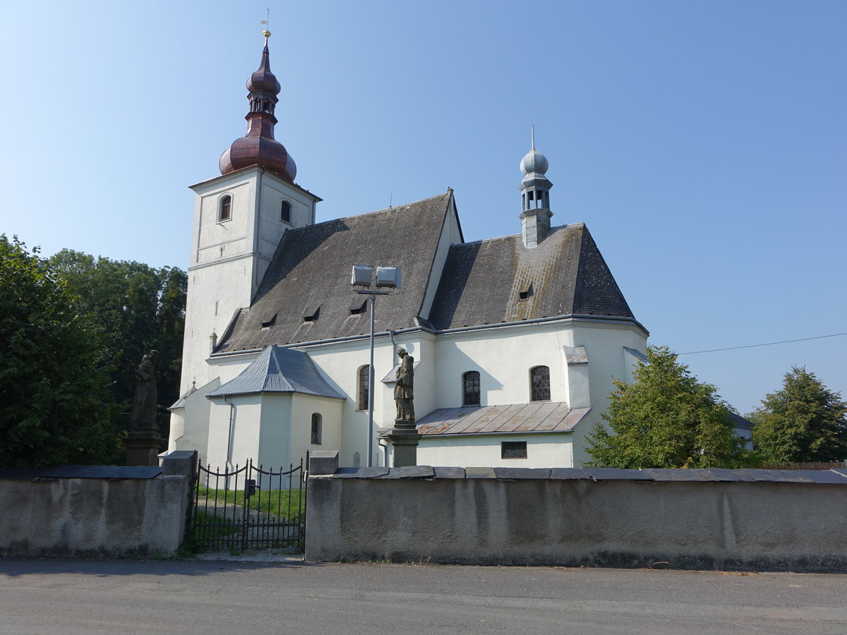 Bravantice / Brosdorf, gotische Pfarrkirche St. Bartholomus (31.08.2019)