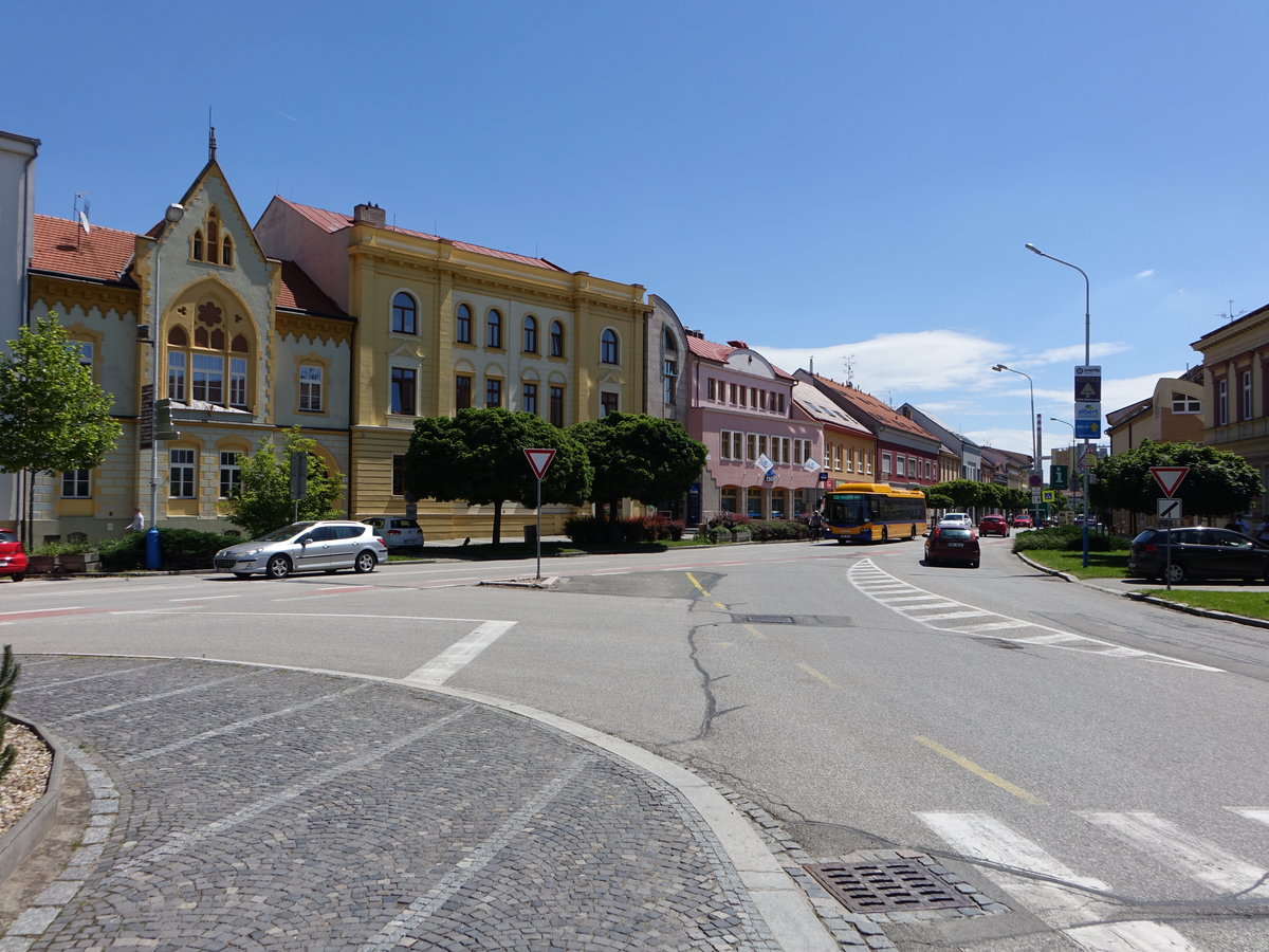 Breclav, historisches Rathaus am Masarykovo Namesti (31.05.2019)