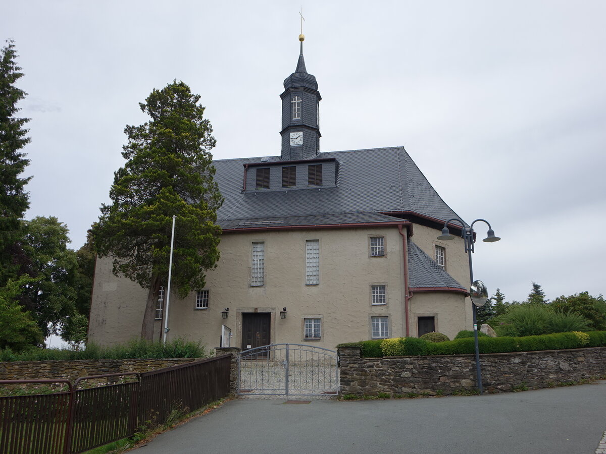 Breitenbrunn, evangelische St. Christophorus Kirche, erbaut im 16. Jahrhundert (23.07.2023)