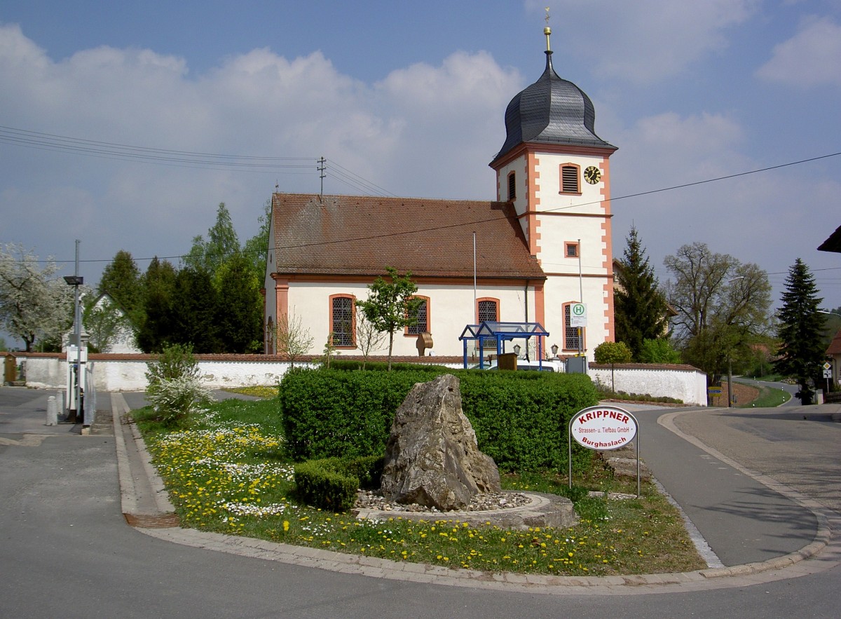 Breitenlohe, Kath. Kreuzerhhungskirche, erbaut 1595 von Sigismund von Vestenberg (13.04.2014)