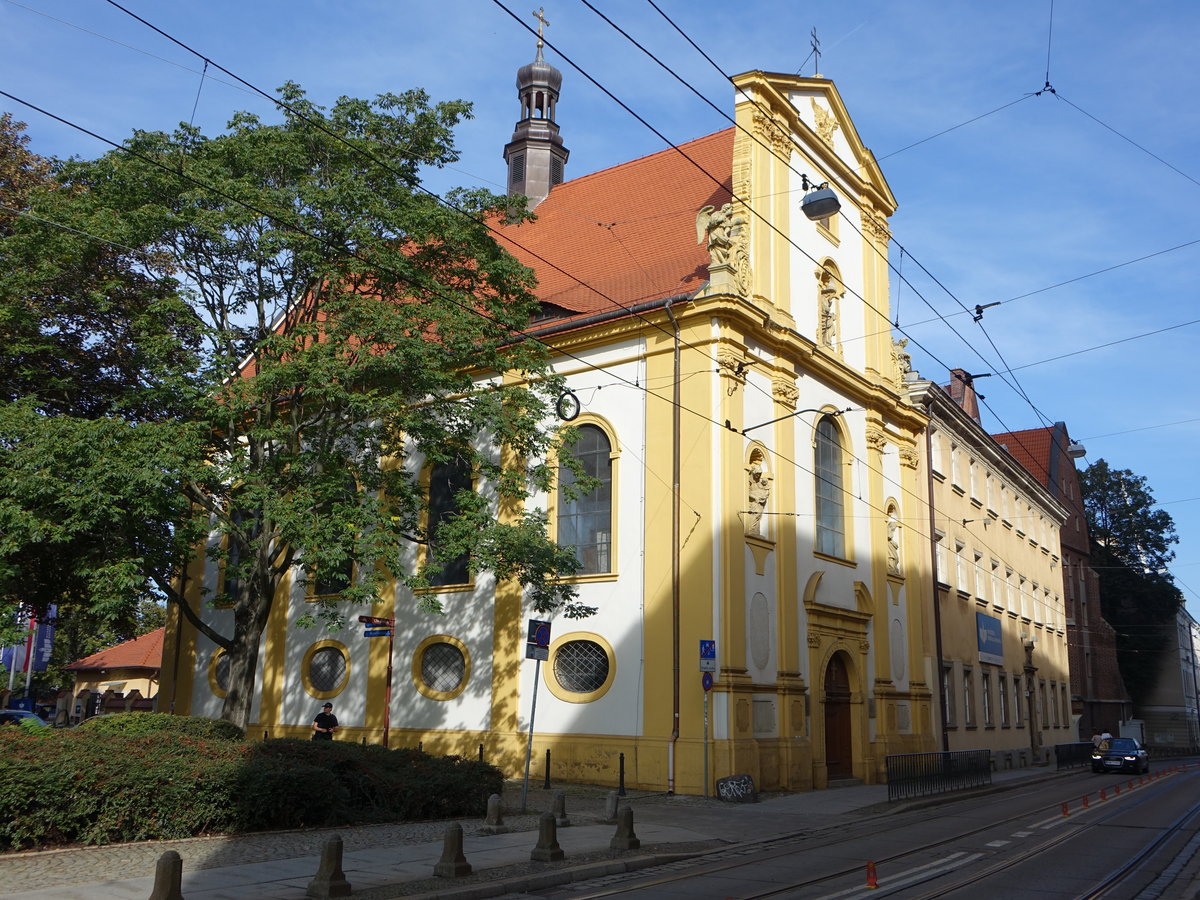 Breslau / Wroclaw, orthodoxe St. Kyrill und Methodiu Kirche, ehemalige St. Anna Kirche, barock erbaut von 1686 bis 1690 (03.10.2020)