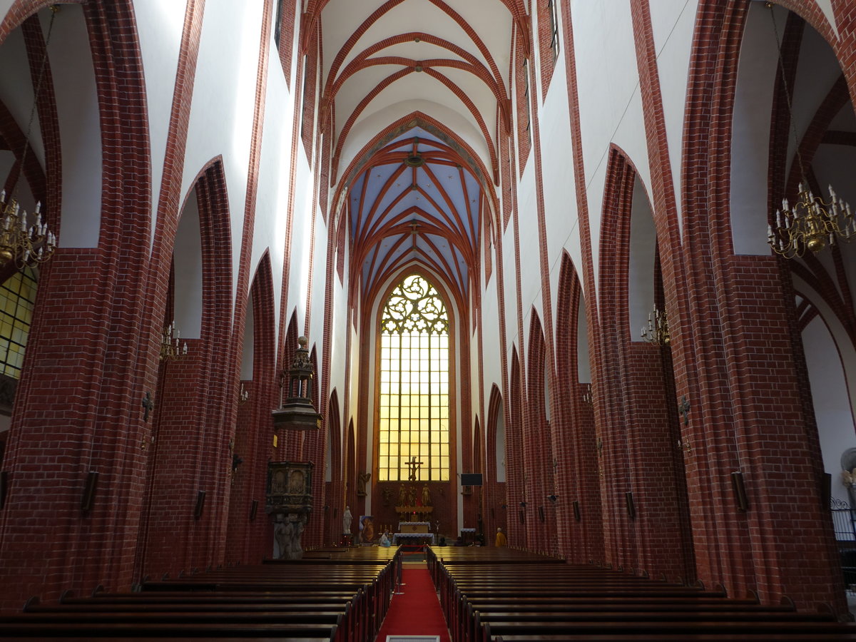 Breslau / Wroclaw, spätgotische Innenraum der St. Maria Magdalena Kirche (03.10.2020)