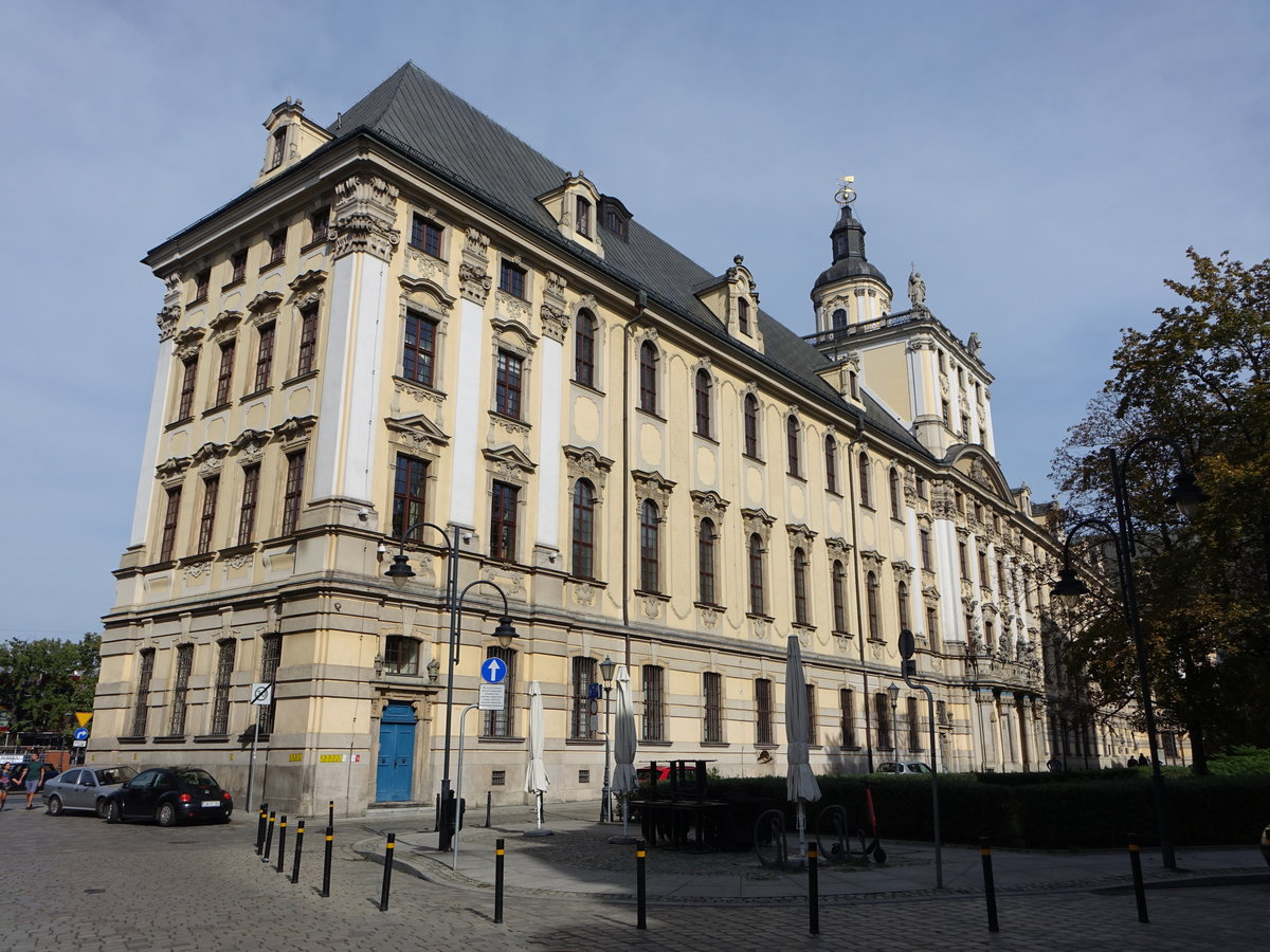 Breslau / Wroclaw, Universitätsgebäude am Plac Uniwersytecki, erbaut von 1728 bis 1732 (03.10.2020)
