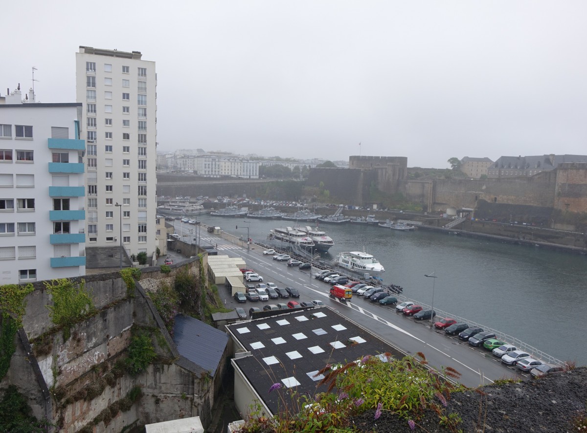 Brest, Aussicht auf den Marinehafen Laninon (15.07.2015)