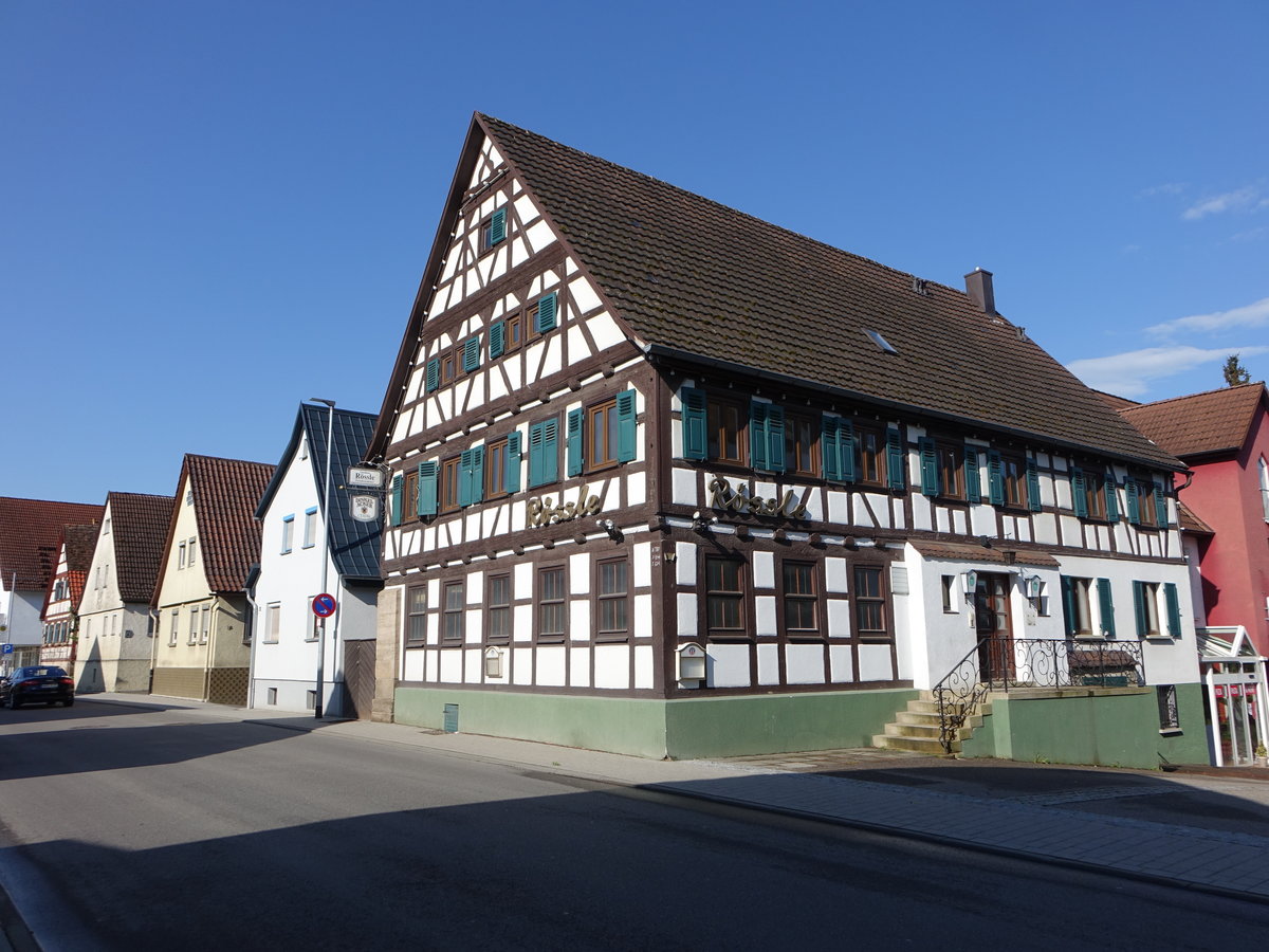 Bretzfeld, historisches Gasthaus Rssle aus dem 18. Jahrhundert (29.04.2018)